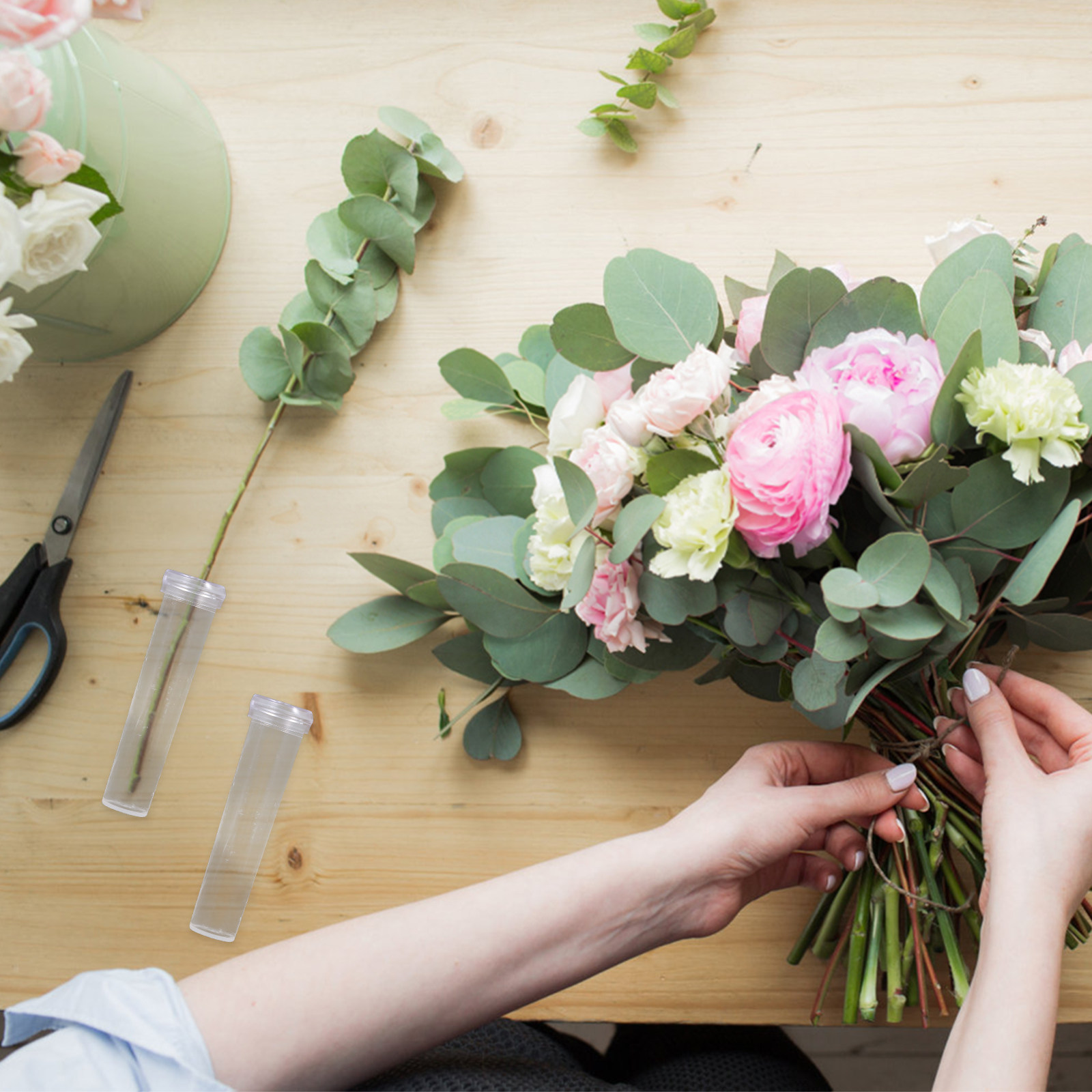50Pcs Flower Tubes Plastic Fre - The Florist Supply review and price